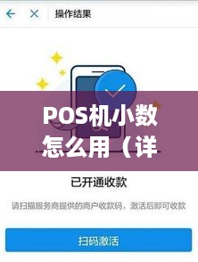 POS机小数怎么用（详细介绍POS机小数金额处理方法）