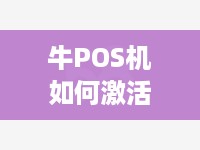 牛POS机如何激活（详细教程）