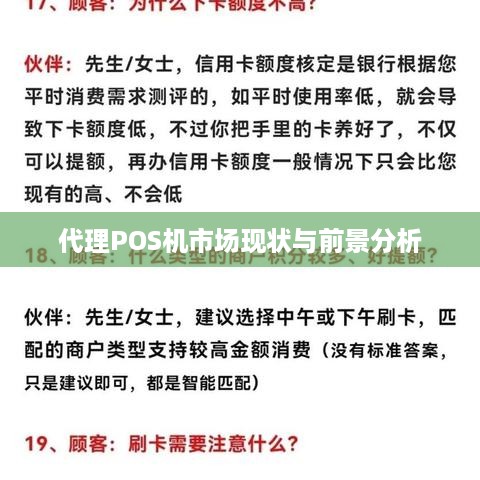 代理POS机市场现状与前景分析