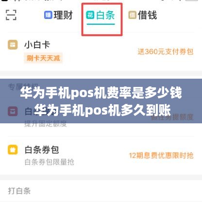华为手机pos机费率是多少钱 华为手机pos机多久到账