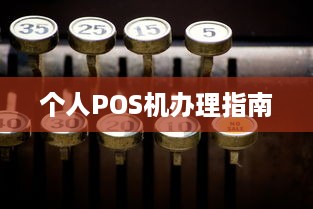 个人POS机办理指南