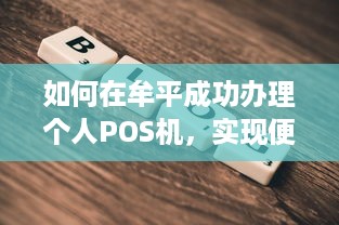 如何在牟平成功办理个人POS机，实现便捷移动支付