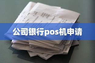 公司银行pos机申请