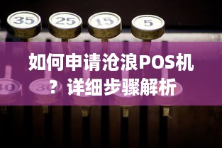 如何申请沧浪POS机？详细步骤解析