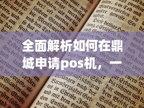 全面解析如何在鼎城申请pos机，一文详解办理流程与注意事项