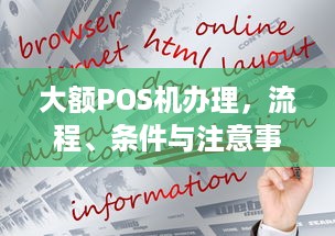 大额POS机办理，流程、条件与注意事项