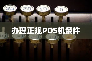 办理正规POS机条件