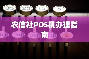 农信社POS机办理指南