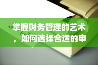 掌握财务管理的艺术，如何选择合适的申请POS机的App