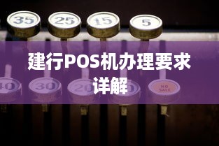 建行POS机办理要求详解