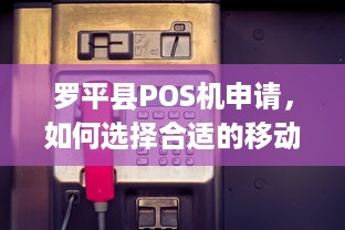 罗平县POS机申请，如何选择合适的移动支付终端