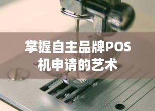 掌握自主品牌POS机申请的艺术